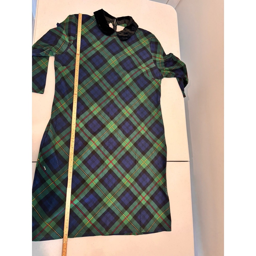 NWT Talbots A Line Dress Women XL Green Plaid - Picture 7 of 10